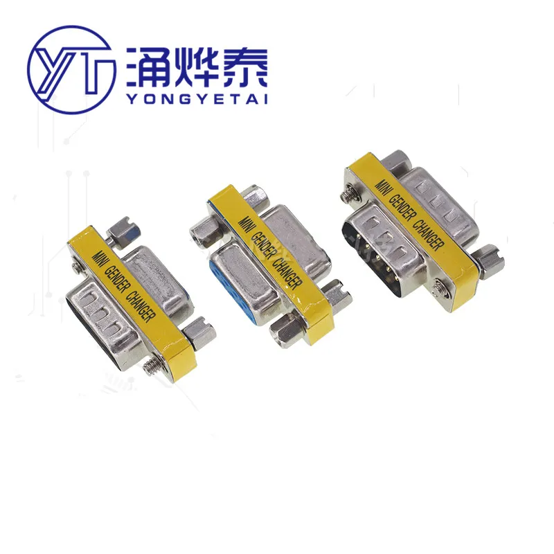 

YYT 2PCS DB9 serial port RS232 serial port adapter DB9 converter 9-pin male to female/male to male/female to female