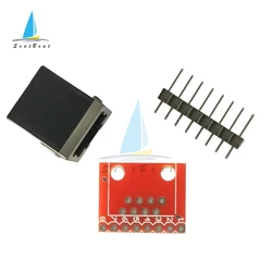 RJ45 Adapter Board Modular Ethernet Connector Adapter Small Mini PCB Module Portable Network Jack with 0.1 Inch Hole Spacing