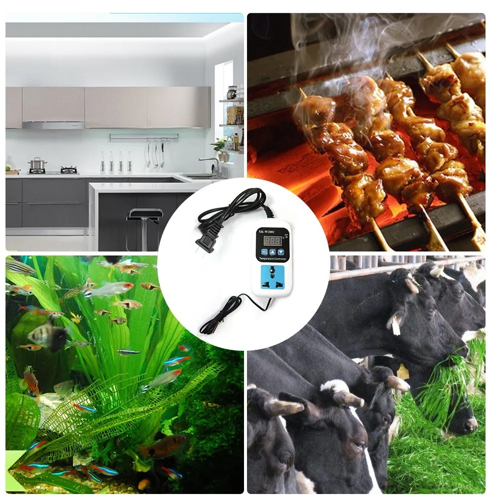 LED Thermometer Temperature Controller Digital  Switch With Probe for Reptiles Brewing Seedling Aquarium Incubation EU Standard