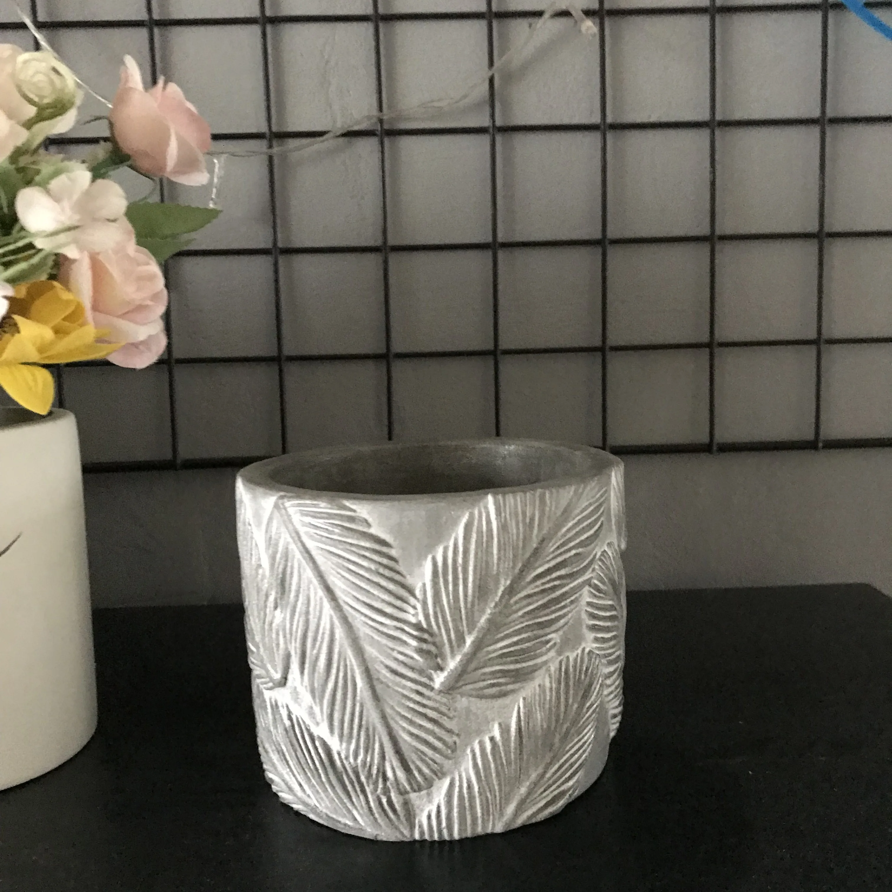 Clear Cement Planter Making Handmade Flower Pot Vase Mould DIY Resin Craft Concrete Flowerpot Silicone Molds