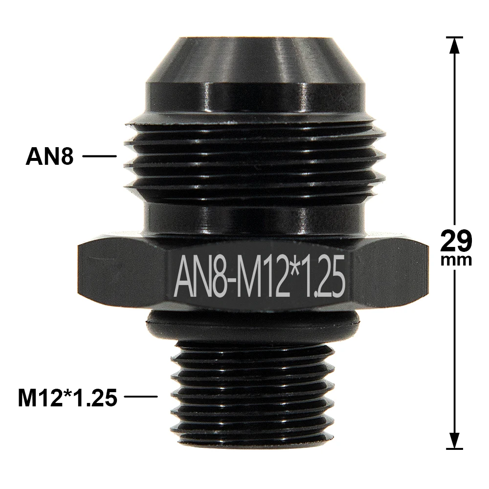 

Male 8AN to M12x1.25 Metric Straight Fitting Car Oil Cooler System