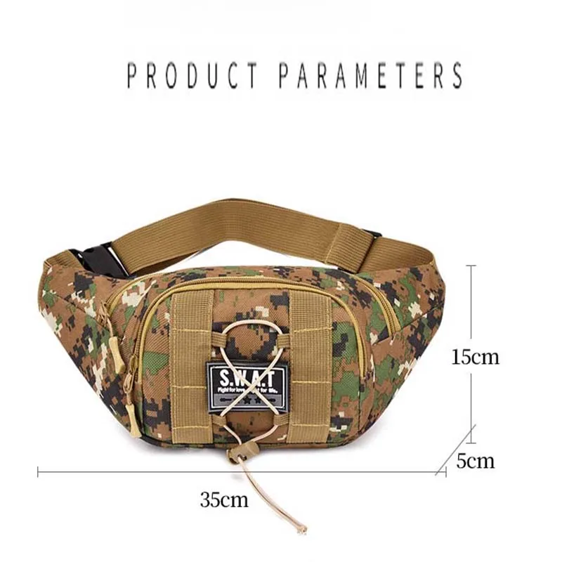 YoReAi Camouflage Belt Bag Men\'s Fanny Pack Women Waist Bags Male Casual Chest Bag Travel Bum Packs Boy Small Crossbody Pack Beg