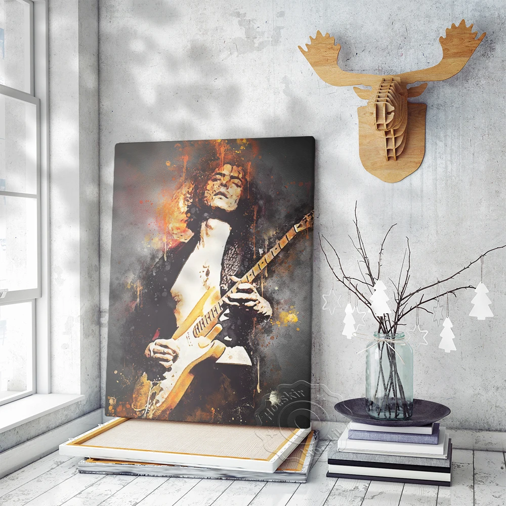 

Heavy Metal Music Band Ritchie Blackmore Art Poster, Rock Band Guitarist Modern Home Decor Prints Canvas Painting Fans Gift