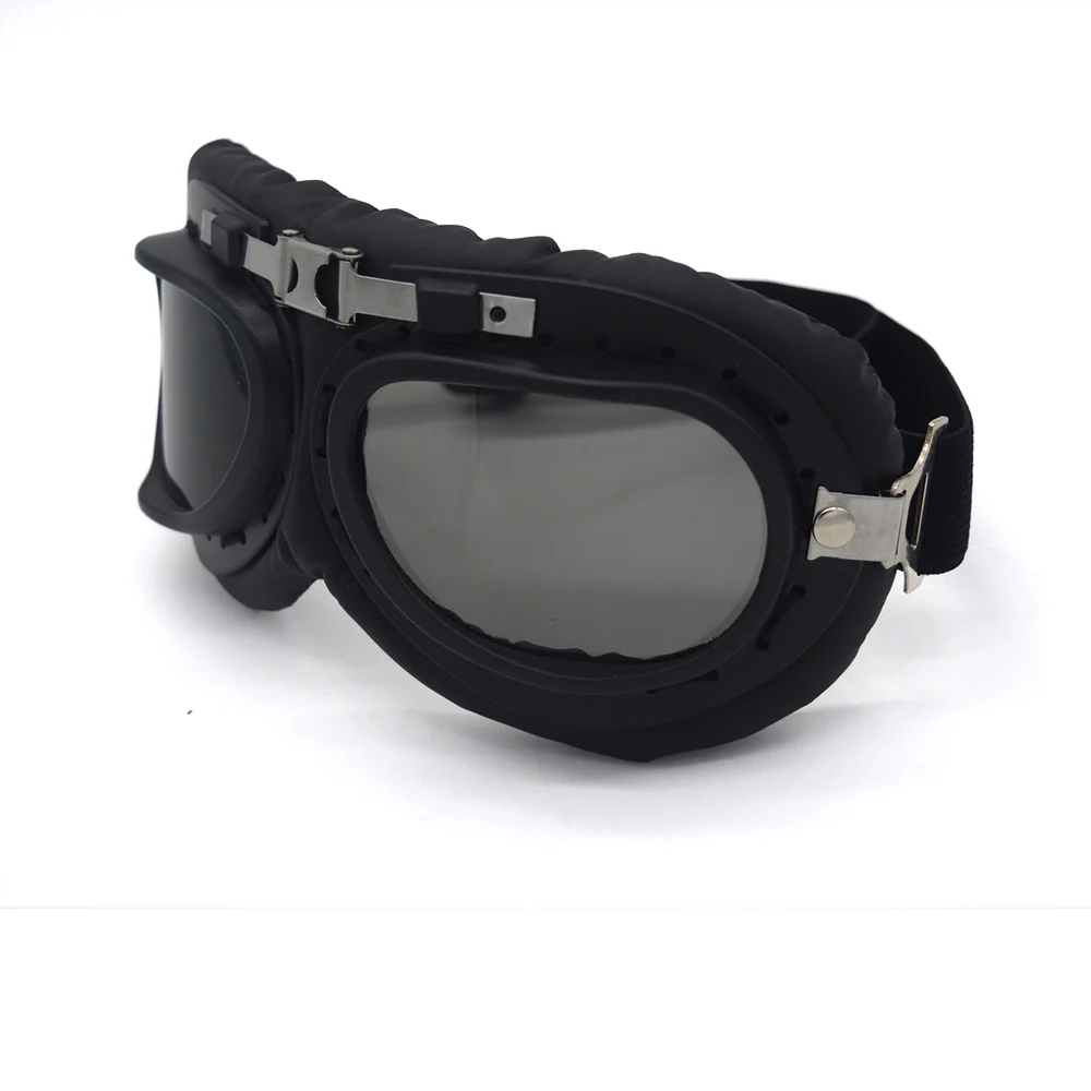 Mooreaxe Motorcycle Goggles Glasses WWII Steampunk Vintage Pilot Jet Helmet Glasses Biker ATV Cycling Ski Sunglasses Ski Goggles