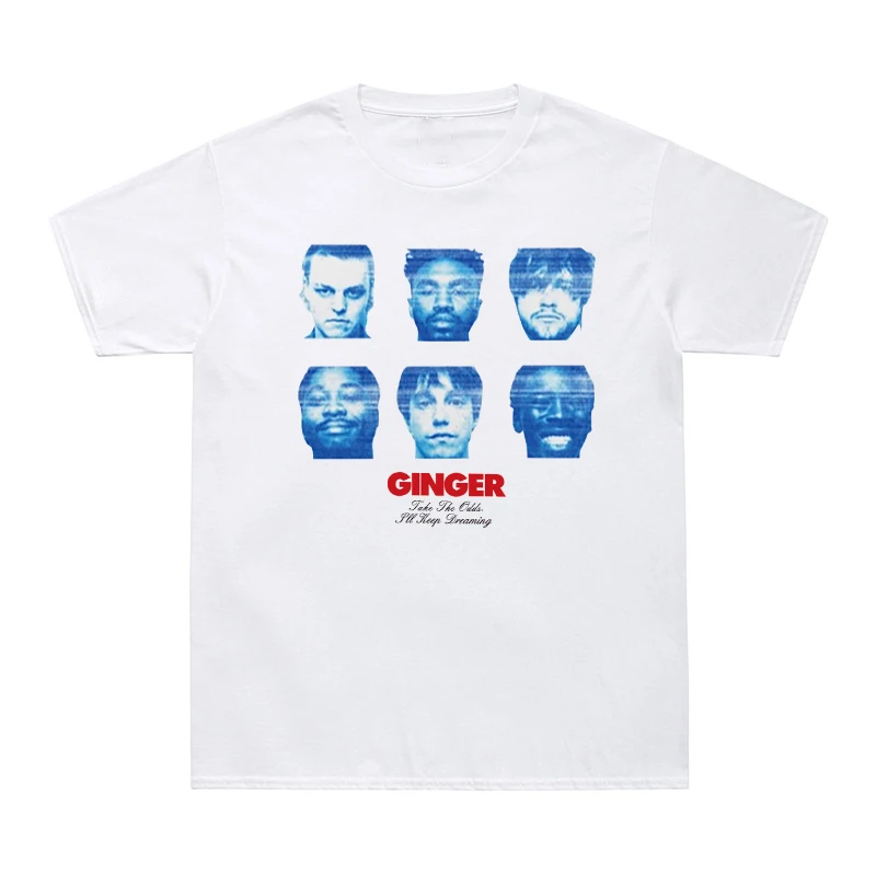 GINGER T Shirt Men All-American Boyband Brockhampton T-Shirts Cotton Tee Shirt Take The Odd I'Ll Keep Dreaming Letter Print Tees