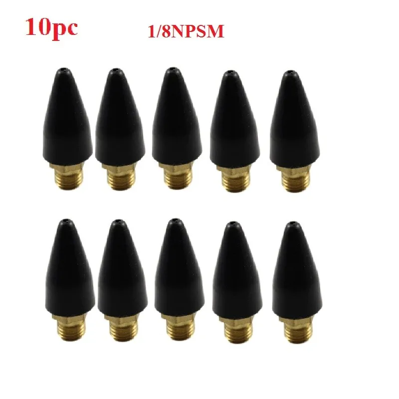 5/10Pcs 1/8 Inch NPSM NPT Male Rubber / Brass Tip Replacement Air Nozzle For Air Blow Guns Pneumatic Tools Accessories