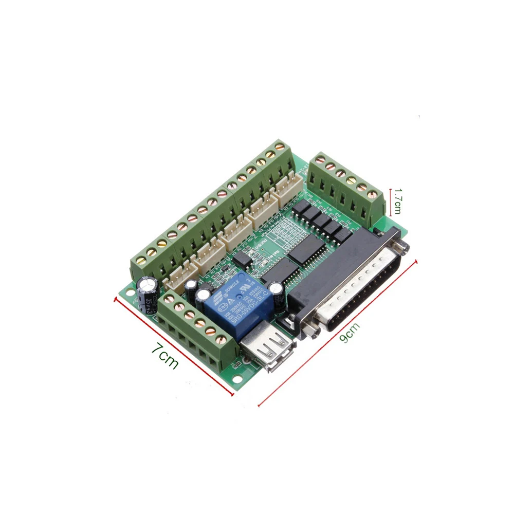 Aggiornato 5 Assi CNC Adattatore di Interfaccia del Bordo di Sblocco Per Motori Passo-passo del Driver Del Motore Mach3 + Cavo USB + DB25 cavo