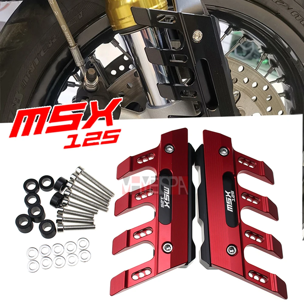 Laser logo(MSX125) Motorcycle CNC Front Fender Slider Protector Mudguard Cover Protection Accessories For Honda GROM MSX 125