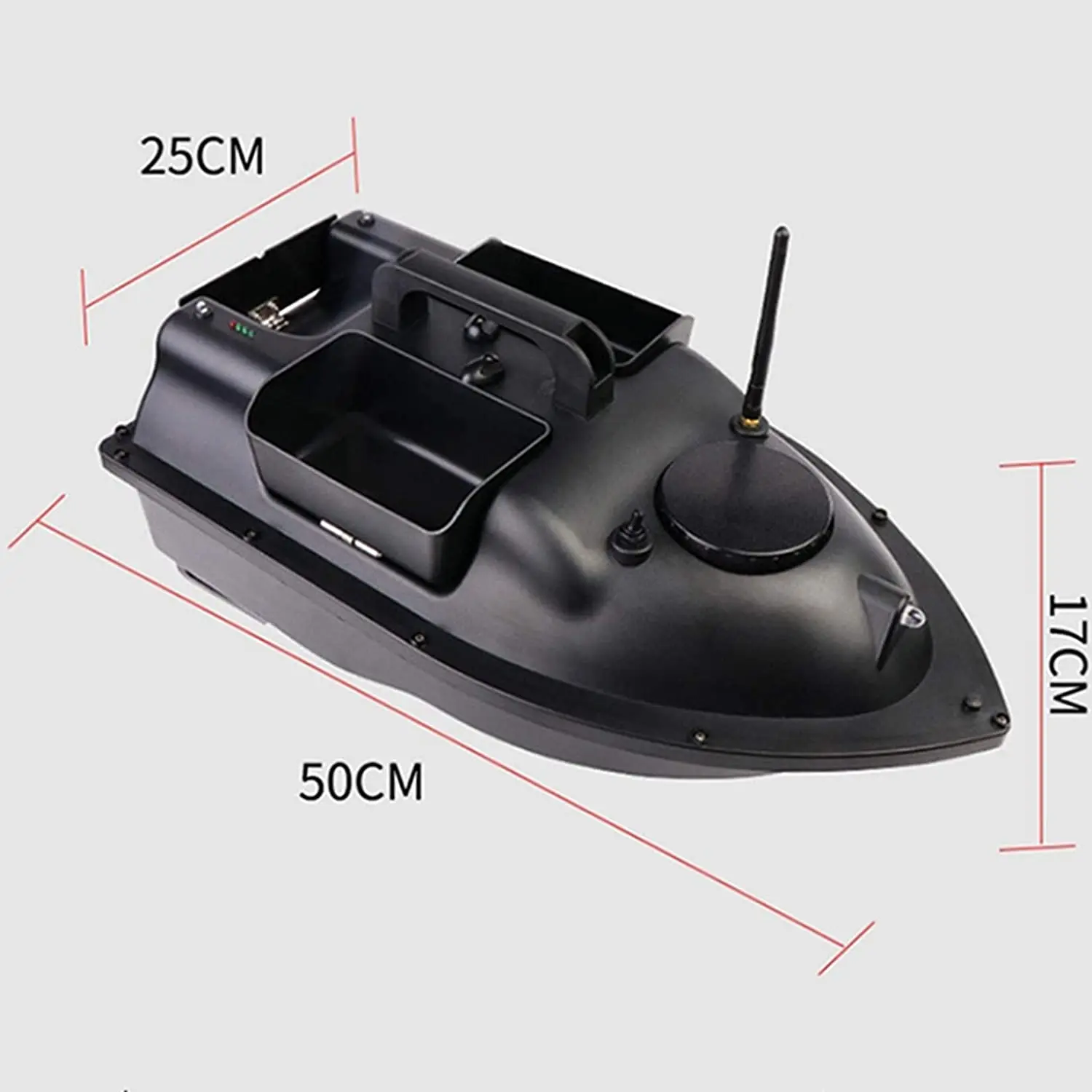 GPS RC Fishing Bait Boat with 3pcs 12000mah Batteries and Bag Auto Cruise 2KG Loading 500M Remote Control Fish Finder Ships