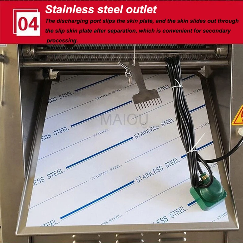 220 V/380 V Professionele Varkenshuid Verwijderde Snijmachine Varkensvlees Schilmachine