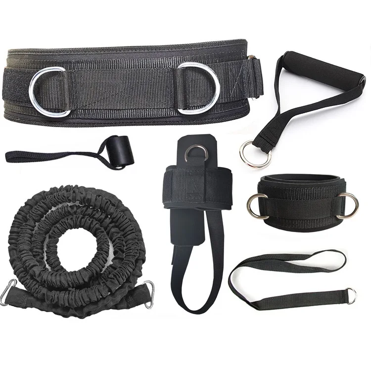 Gym Fitness Ausrüstung Jump Widerstand Workout Training Griffe Taille Gürtel Pull Seil Kraft Trainer Weste