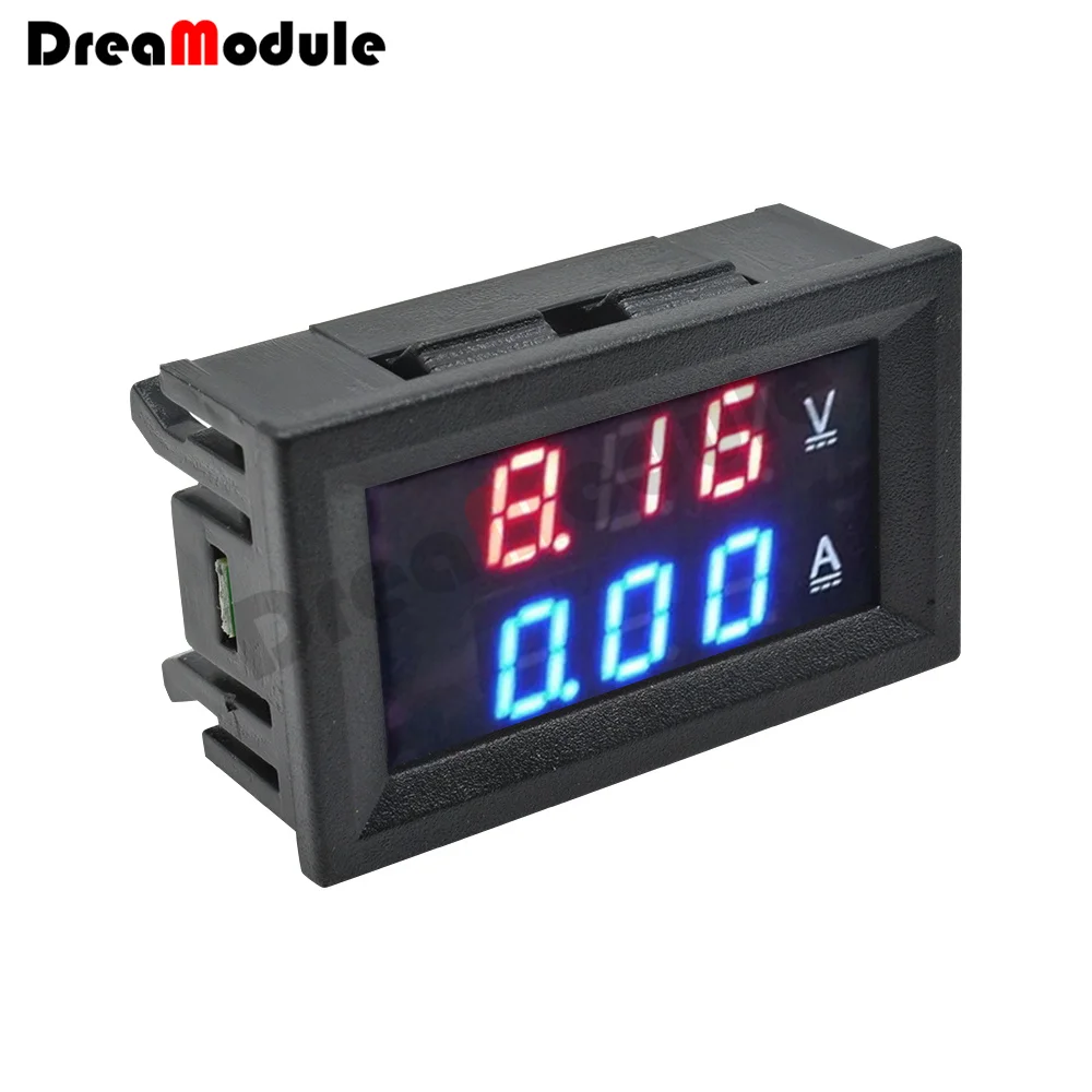 DC 0-100V 50A 100A voltmetro digitale amperometro doppio Display rilevatore di tensione misuratore di corrente pannello Amp Volt Gauge rosso blu LED