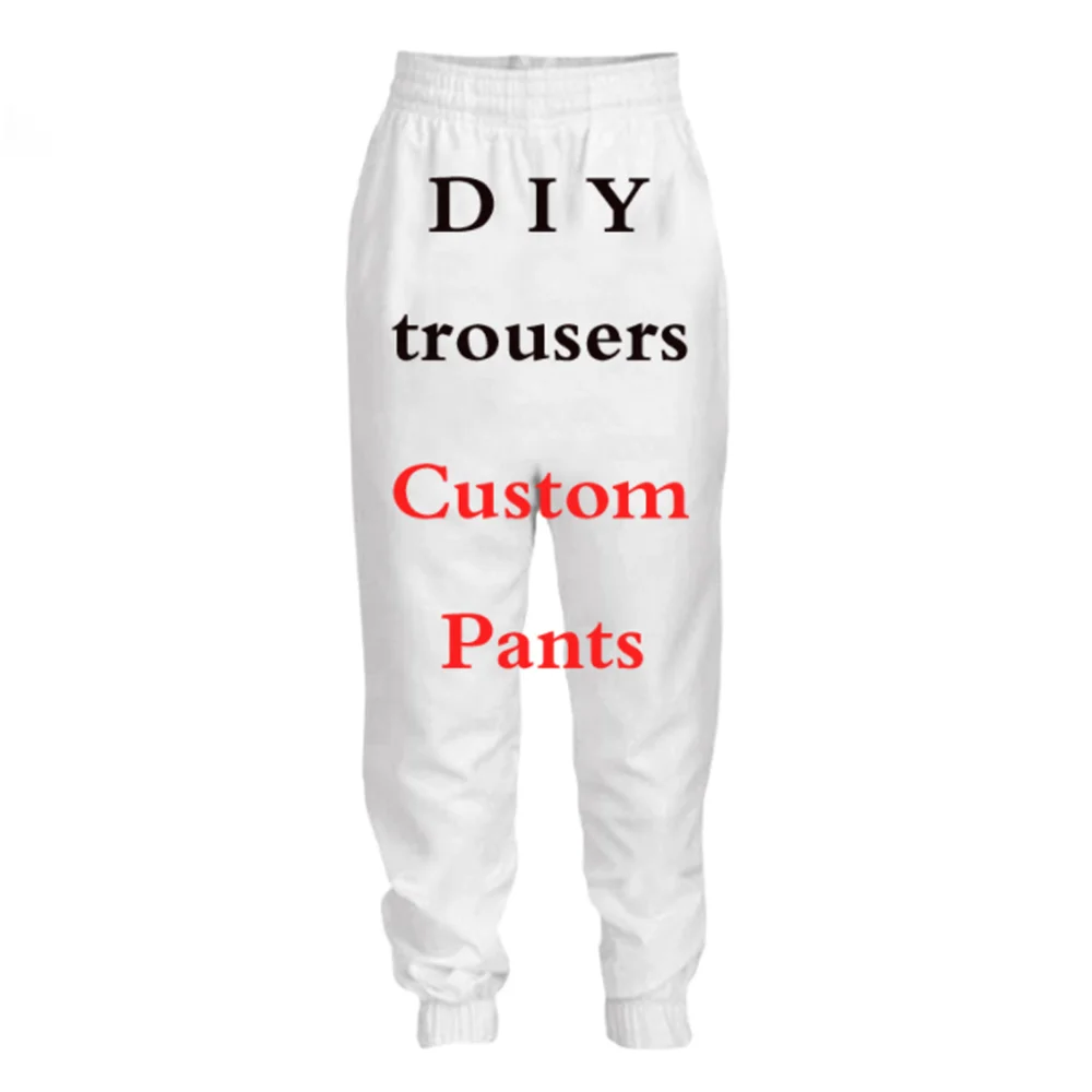 

TESSFFEL 3D Print DIY Custom Design Men/Women trousers Casual cool Harajuku Pants Full Hip Hop Sweatpants