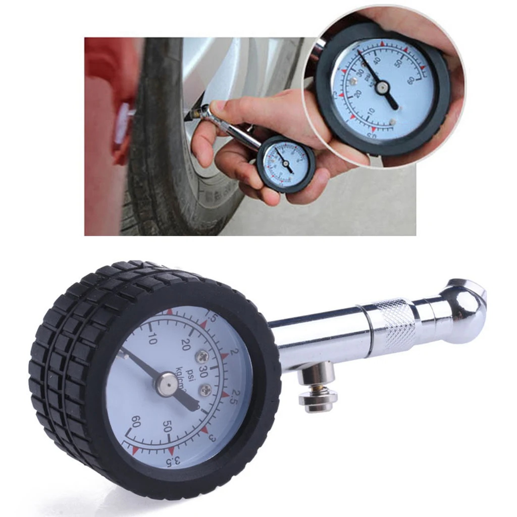 New Car Vehicle Automobile Tire Air Pressure Gauge 0-60 psi Dial Meter