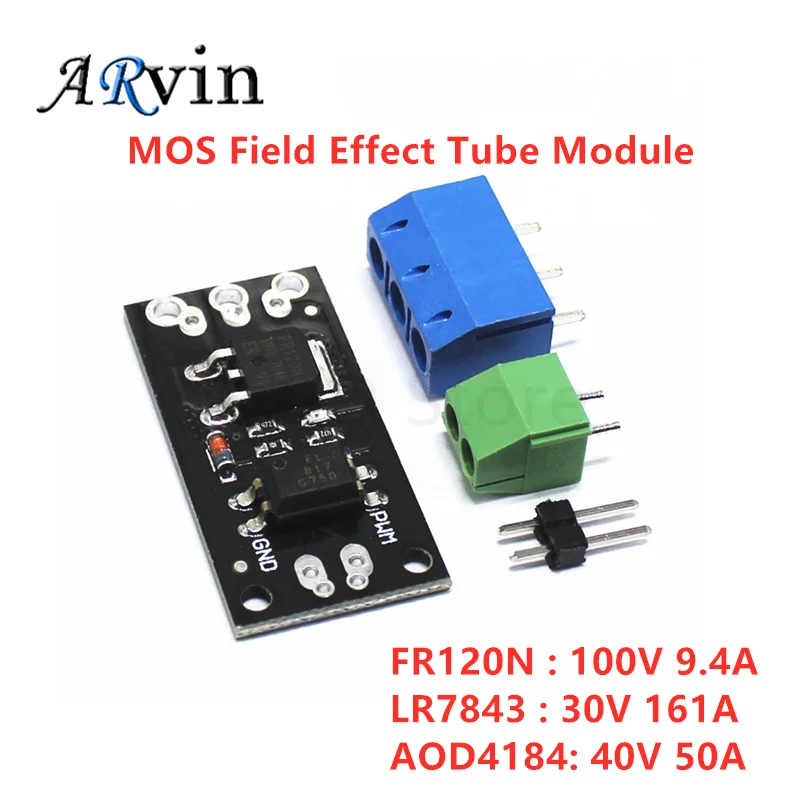 Isolated MOSFET MOS Field Effect Tube Module FR120N LR7843 D4184 AOD4184 Replacement Relay For Arduino and MCU