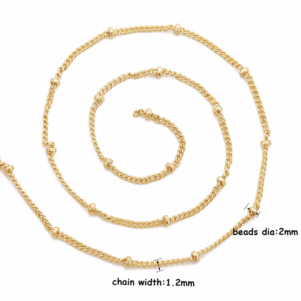 5 Meters Bead Chain Necklace Chains Twisted Chains Satellite Cable Link Chain Bulk For DIY Anklet Necklaces Bracelet Wholesale