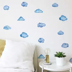 Blue Cloud Wall Sticker Wall Decal decorazione della stanza per la cameretta del bambino Nursery Decor Girl Gift Sky Color Stickers