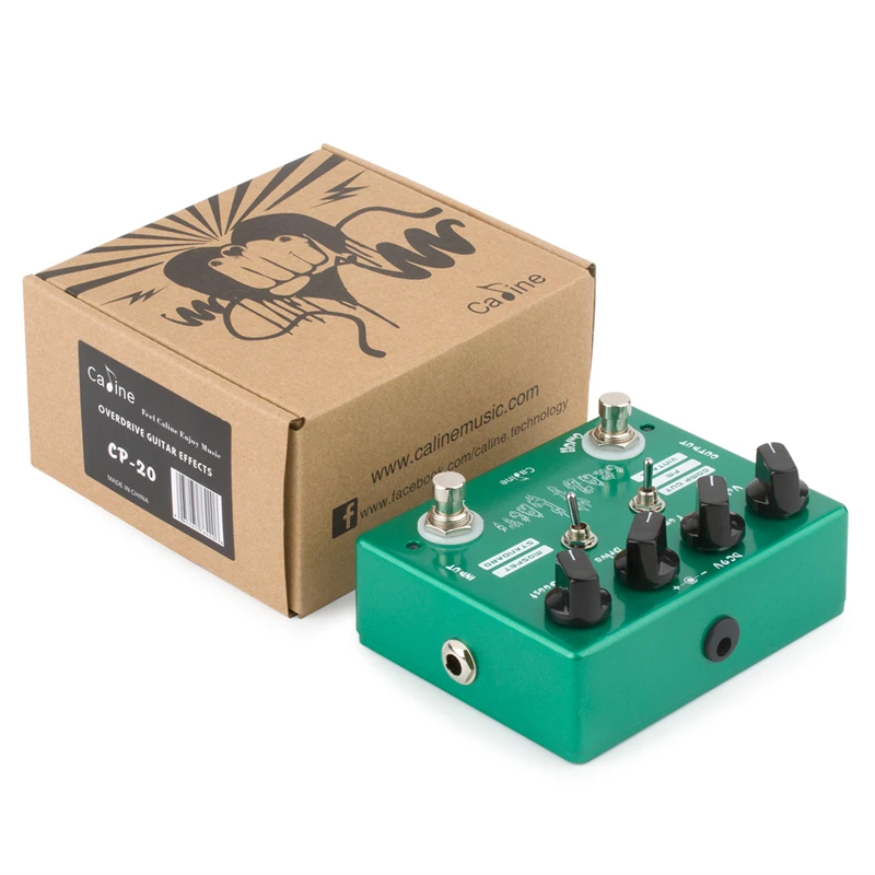 Caline CP-20 Crazy Cacti Overdrive Guitar Effect Pedal with Boost knob True Bypass Design Electric Guitar Parts & Accessories