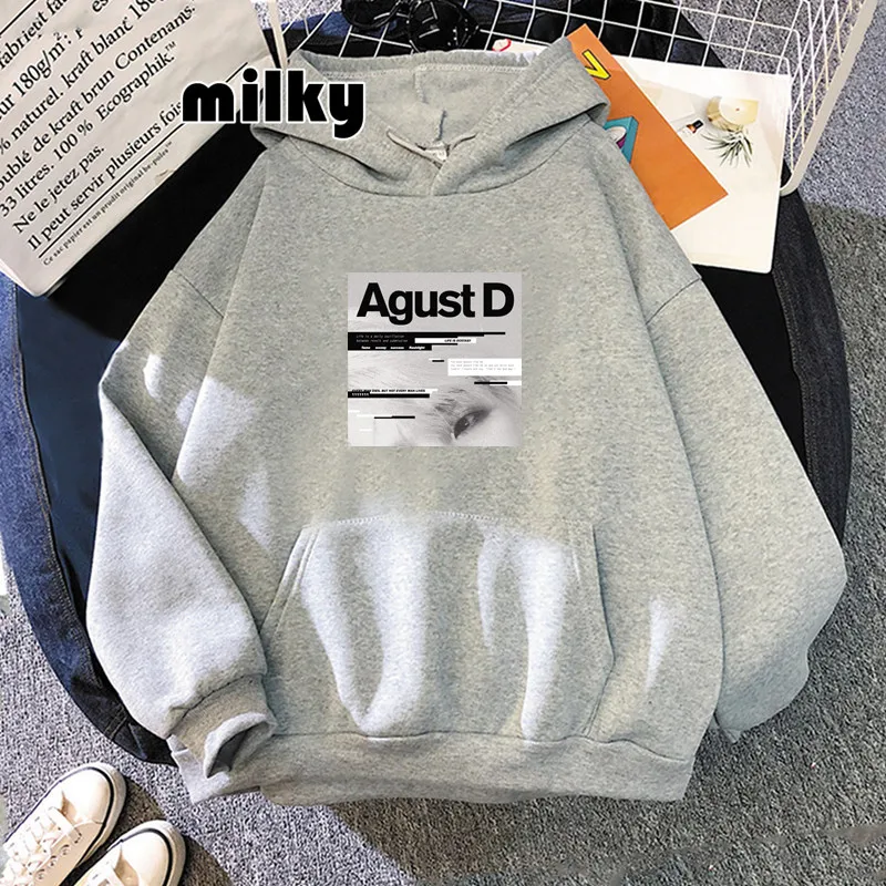 2021 Aesthetic Agust D Women Hoodie Female Long Sleeve Autumn hoodie Women korean kpop Tops y2k aesthetic harajuku Hoodie