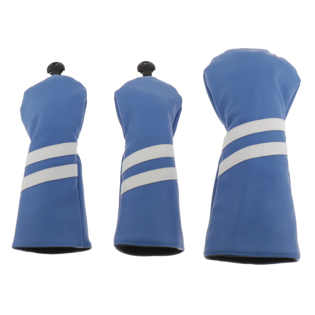3pcs Golf Headcover NO. 13 5 Driver Wood Head Cover with No. Tag Waterproof Golf Head Cover 1 3 5 UT Golf Club Head Covers