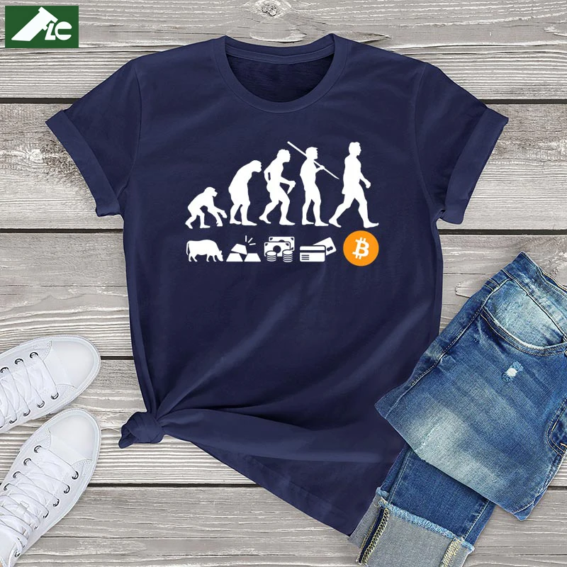 Funny Bitcoin Letter Graphic T Shirt Women Clothing BTC Crypto Vintage T-Shirt Men Women Unisex Cotton Tee Harajuku Girls Tops