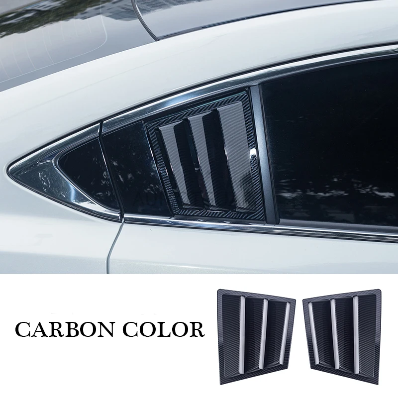 For MAZDA 6 ATENZA M6 2014-2020 ABS Carbon Fiber Print Door Window Louver Frame Window Sill Molding Trim Cover Sticker