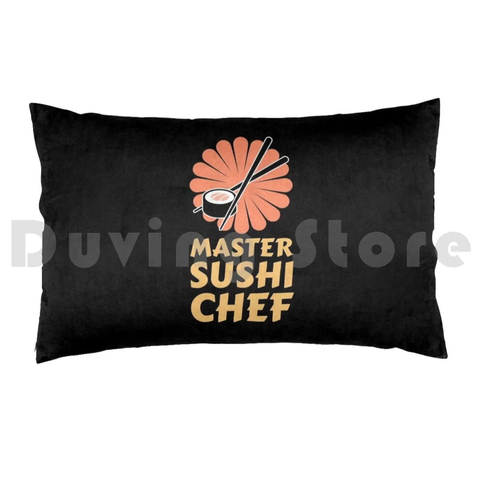 Japanese Food Design For Home Sushi Making Pillow Case Printed 35x50 Sushi Sashimi Fish Sea Food Seafood Fishy