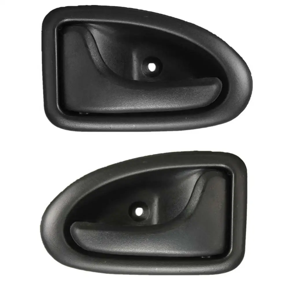 Car Interior Door Plating Handles Knobs Left/Right Plastic Black Interior Parts for Renault Clio