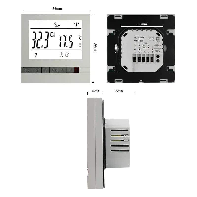 Termostato WiFi regolatore di temperatura acqua/riscaldamento a pavimento elettrico caldaia a Gas Smart Life sistema di controllo Tuya Alexa Google