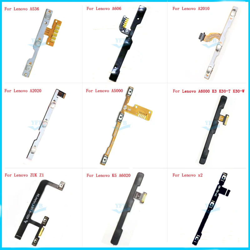 Power Volume Button Flex Cable For Lenovo Vibe C A536 A606 A2010 A2020 A5000 A6000 K3 Note A7000 A7600 ZUK Z1 K5 A6020 X2