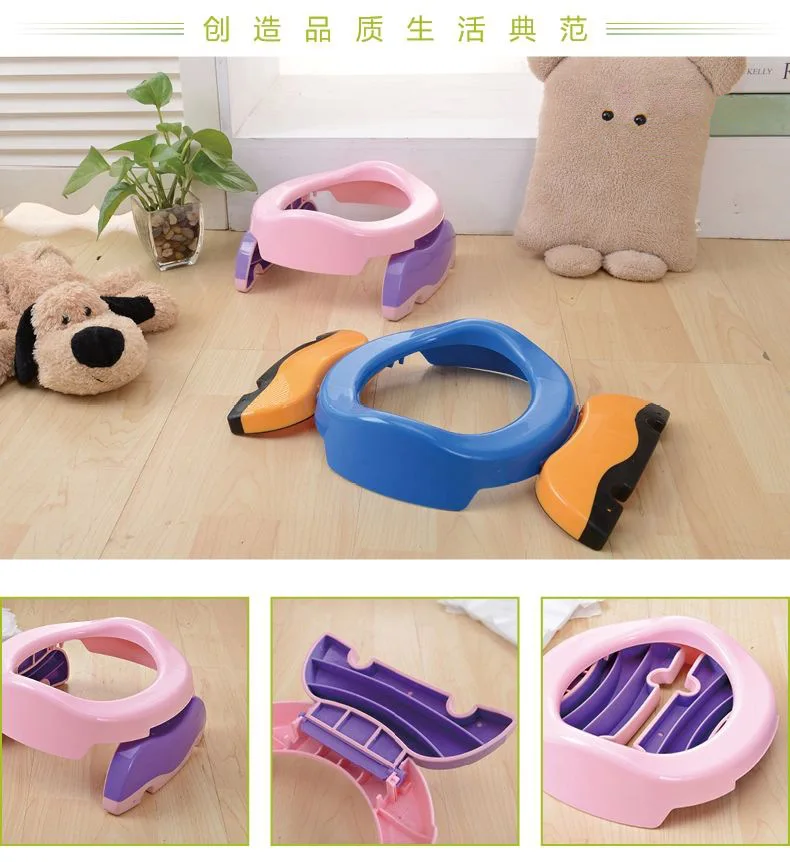 Portable Baby Infant Chamber Pots Foldaway Toilet Training Seat Travel Potty Rings with urine bag For Kids Boy Girl