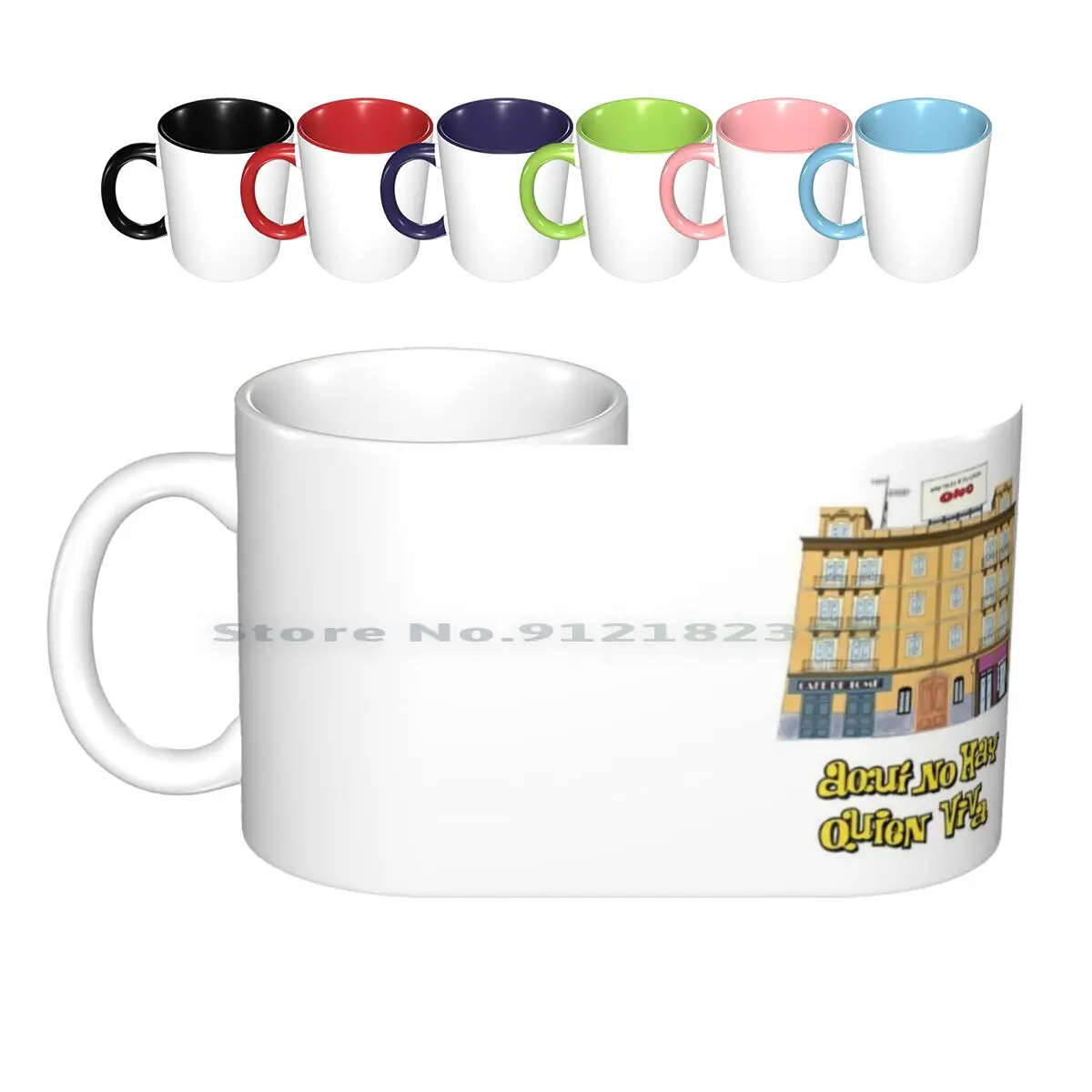 Керамические кружки здесь нет сена, керамические кружки, кофейные чашки, Кружка для молока и чая, кружка Vicenta Marisa здесь, нет сена, кто живет