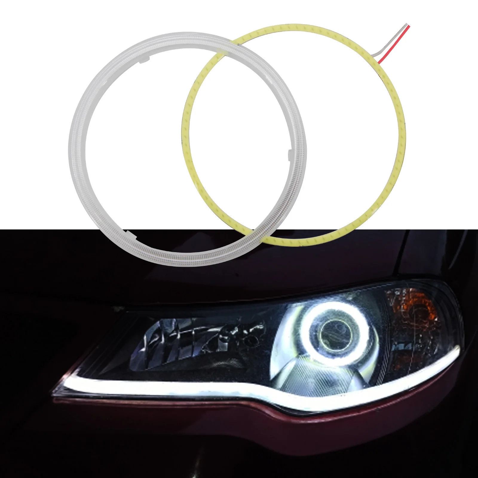 

1 pcs Daytime Running Headlight Lamp Car Angel Eyes Led Halo Ring Headlight DRL 12V 60MM 70MM 80MM 90MM 100MM 110MM 120MM