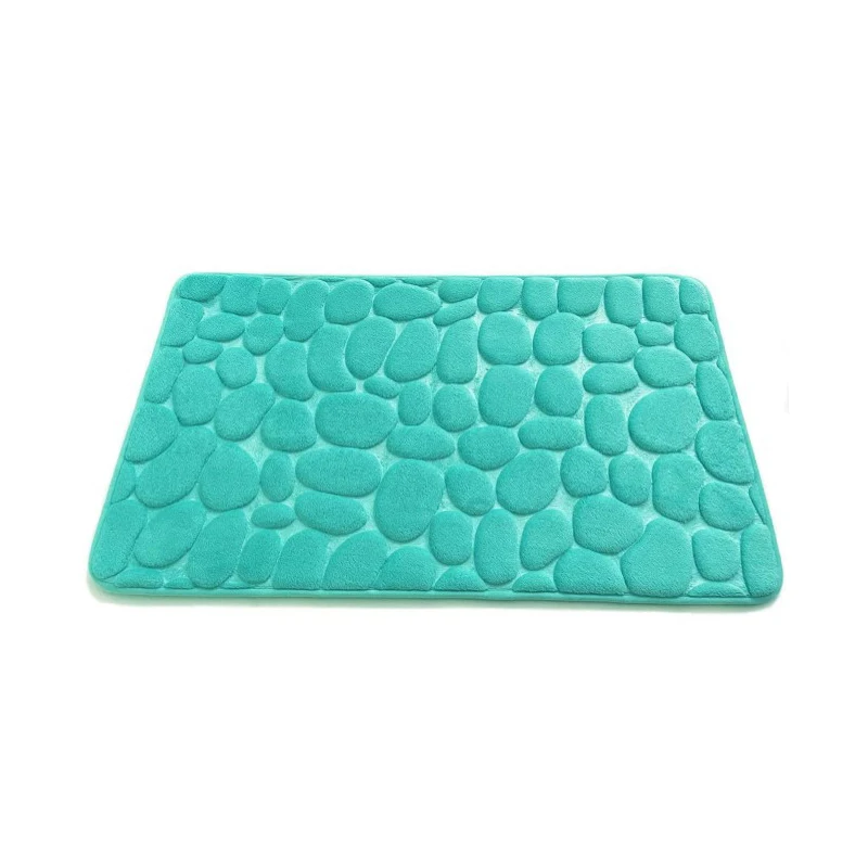 Raised Paver Bathroom Rug Non-Slip Memory Foam Sink Accessory Bath Tub Side Shower Doormat