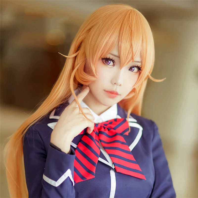 

Food Wars Shokugeki No Soma Nakiri Erina Cosplay Wig Nakiri Erina 100cm/ 39inch Yellow Long Straight Hair Role Play Costume Wigs