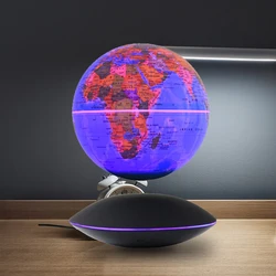 Globe flottant rotatif magnétique de 6 pouces, carte globe débar, base OVNI, décoration de maison et de bureau, cadeau de festivals créatifs