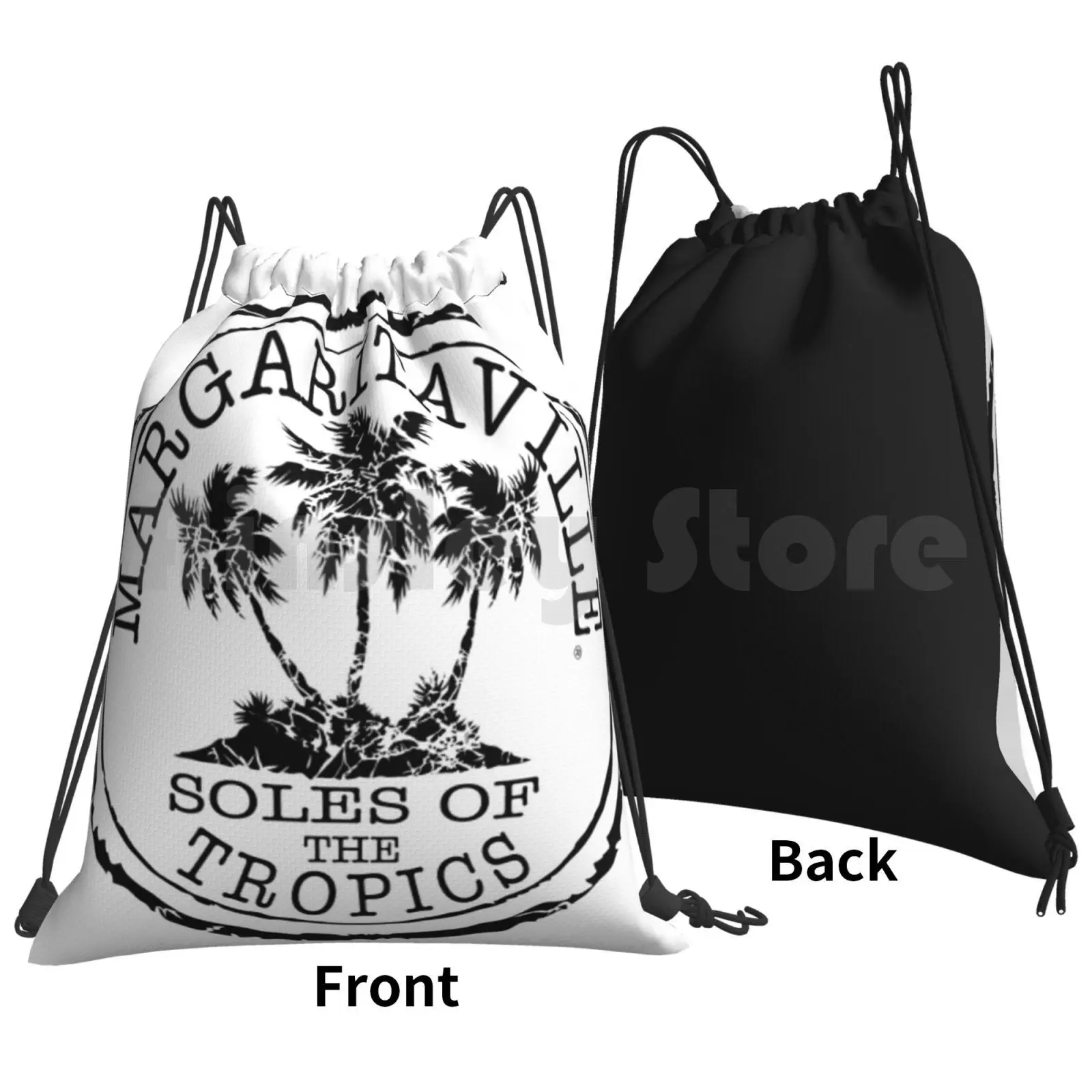 Best Seller Logo Text Soles Tropic Backpack Drawstring Bag Riding Climbing Gym Bag Music Jimmy Margaritaville Buffett