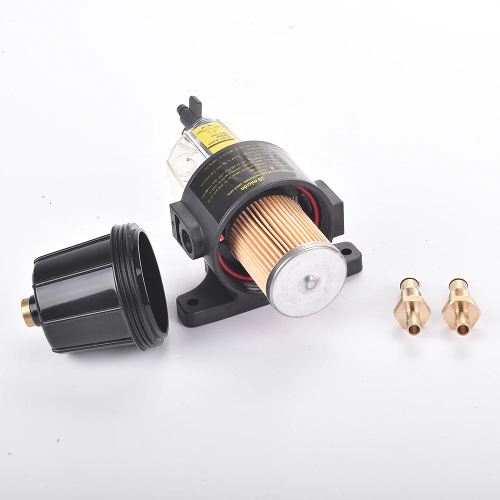 UF-10K Fuel Filter Water Separator Assembly and 2 Pcs Extra Filter Yacht boat diesel gasoline engine Outboard Motors Fuel Tank