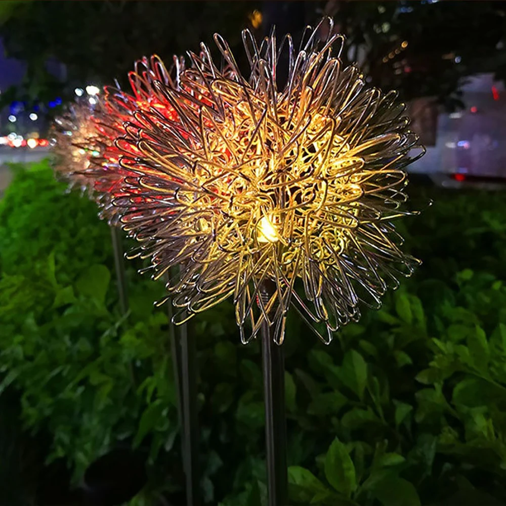 Imagem -02 - Diodo Emissor de Luz Solar ao ar Livre Dandelion Luzes Jardim Decoração Corda Lâmpada Pátio Ip65 à Prova Dip65 Água Solar Luz Lâmpadas Fadas