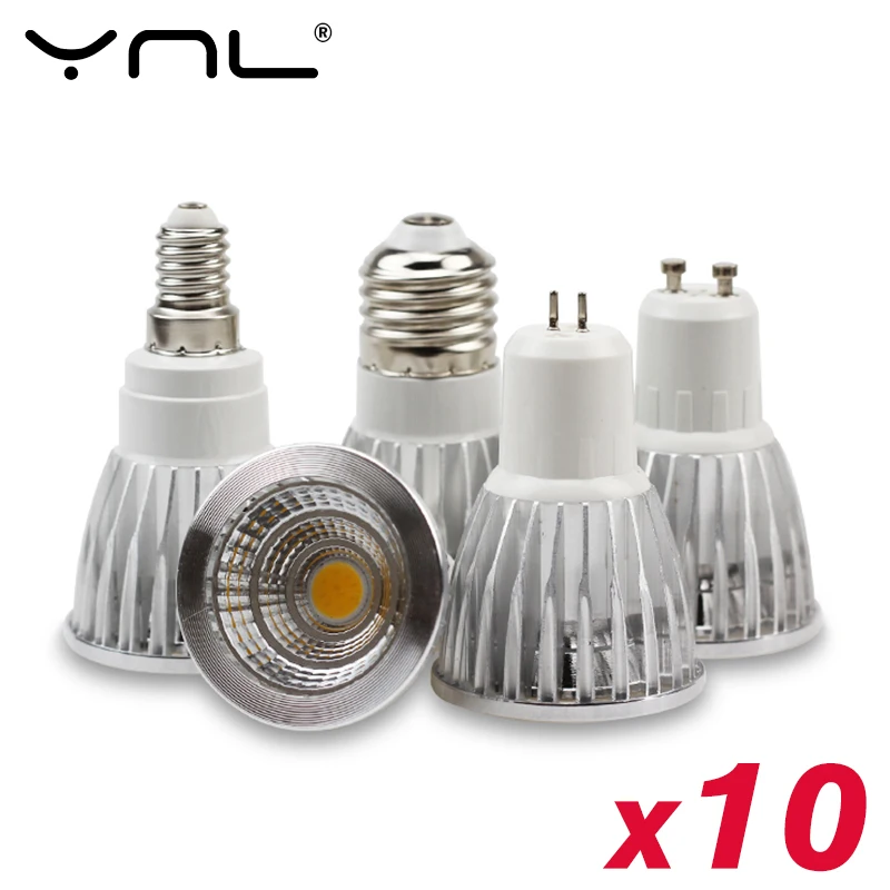 10PCS/lot COB LED lamp GU10 MR16 E27 E14 5W 7W Lampada led light bulb AC 220v For Home Decoration Ampoule Spotlight