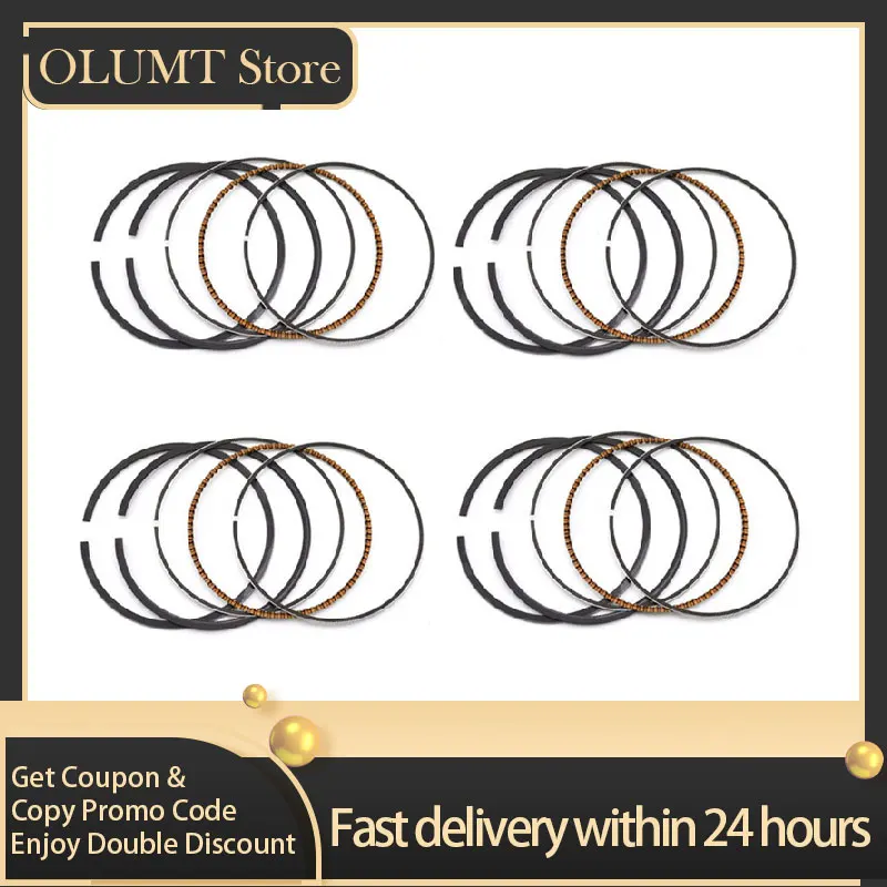 1Set/4Sets Motorcycle Accessories Cylinder Bore Size 64mm Piston Rings Full Kit For KAWASAKI ZX600 Ninja ZX-6 ZZ-R600 1990-2005