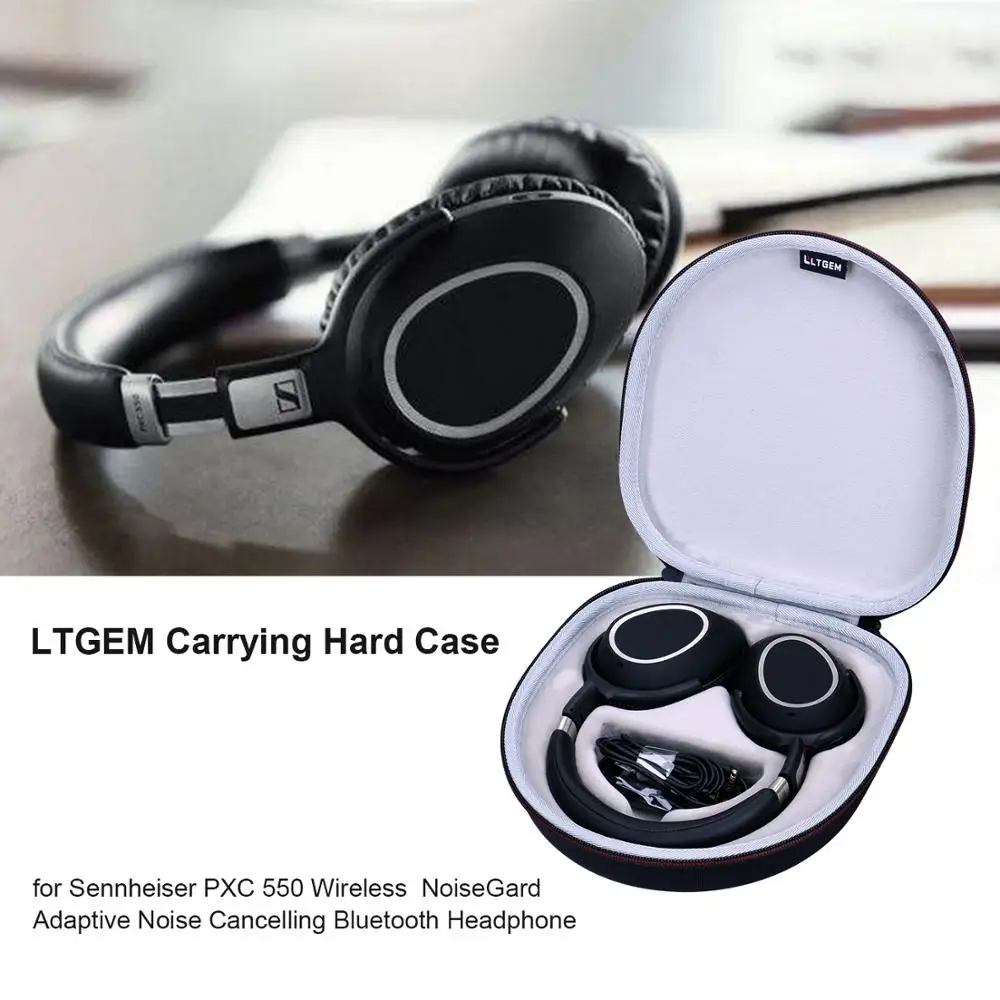 LTGEM EVA Hard Case for Sennheiser PXC 550 Wireless NoiseGard Adaptive Noise Cancelling Bluetooth Headphone