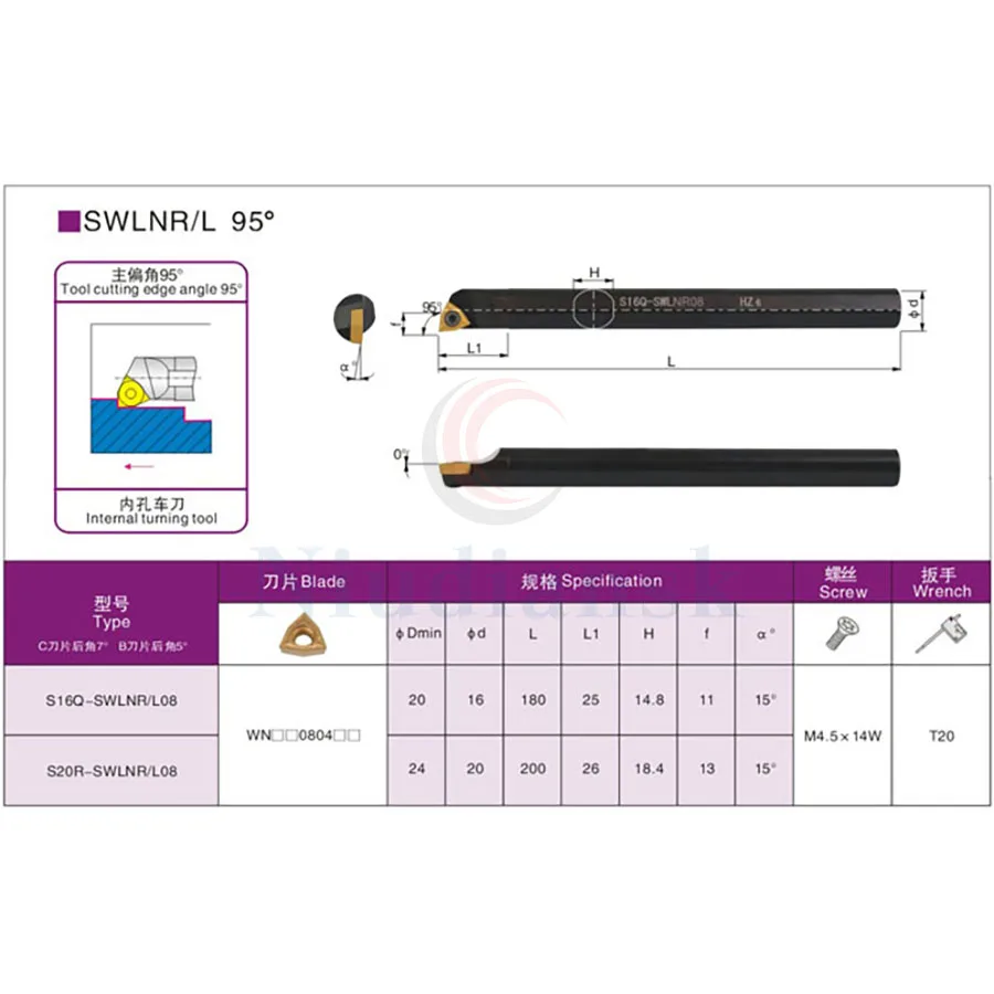 S16Q-SWLNR08 interno torneamento ferramenta caramanchão S20R-SWLNR08 titular swlnl 10 pçs wnmg0804 interno buraco carboneto inserções cnc torno ferramentas conjunto