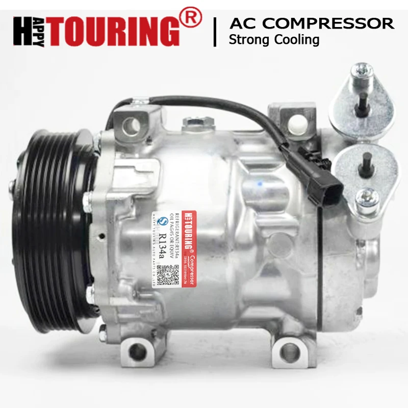 SD7V16 A/C Compressor FOR FORD FOCUS C-MAX Fiesta Fusion Volvo 3M5H19D629KE 3M5H19D629KF 3M5H19D629KG 3M5H19D629SA 3M5H19D629TA