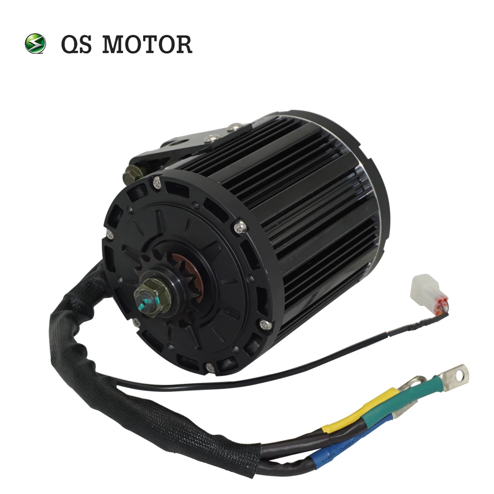 

QSMOTOR 138 4000W 90H 7500W Max Continuous 72V 100KPH Mid Drive Motor For Dirt Bike Sprocket Belt Type