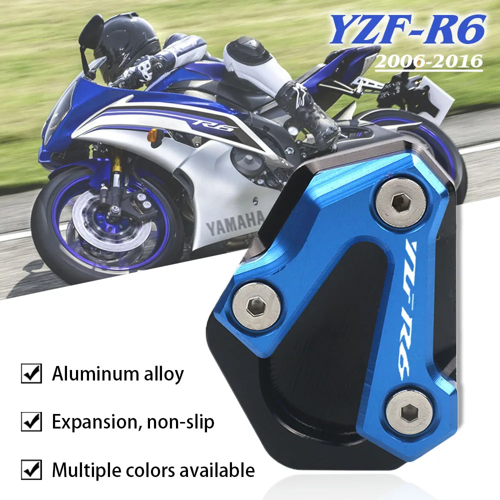 Motocicleta CNC soporte extensión de caballete de la placa de soporte ampliar soporte para YAMAHA YZF-R6 YZF R6 YZFR6 2006-2016 de 2015