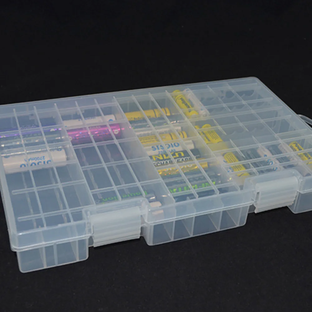 Battery Holder Tools Dustproof Large Waterproof Organizer Portable Transparent Plastic Case Container Large Capacity Storage Box