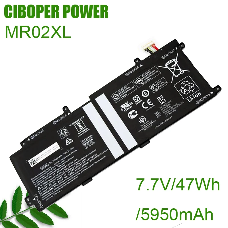 CP Laptop Battery MR02XL MC02XL MR02047X LL45645-271 TPN-DB0G HSTNN-DB9E ​L45645-2C1 ​L46601-005 47Wh For Elite X2 G4 Tablet