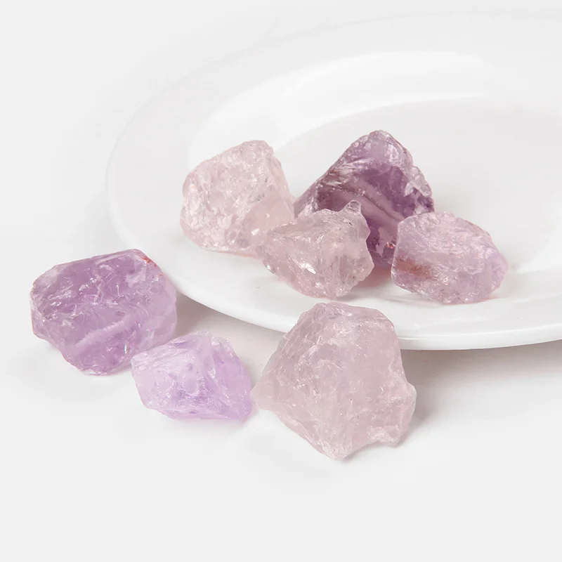 20x30mm Natural Crystal Drilled Amethyst Tumbled Chips Crushed Healing Stone For Jewelry Making Home Decor Or Fish Tank Stone