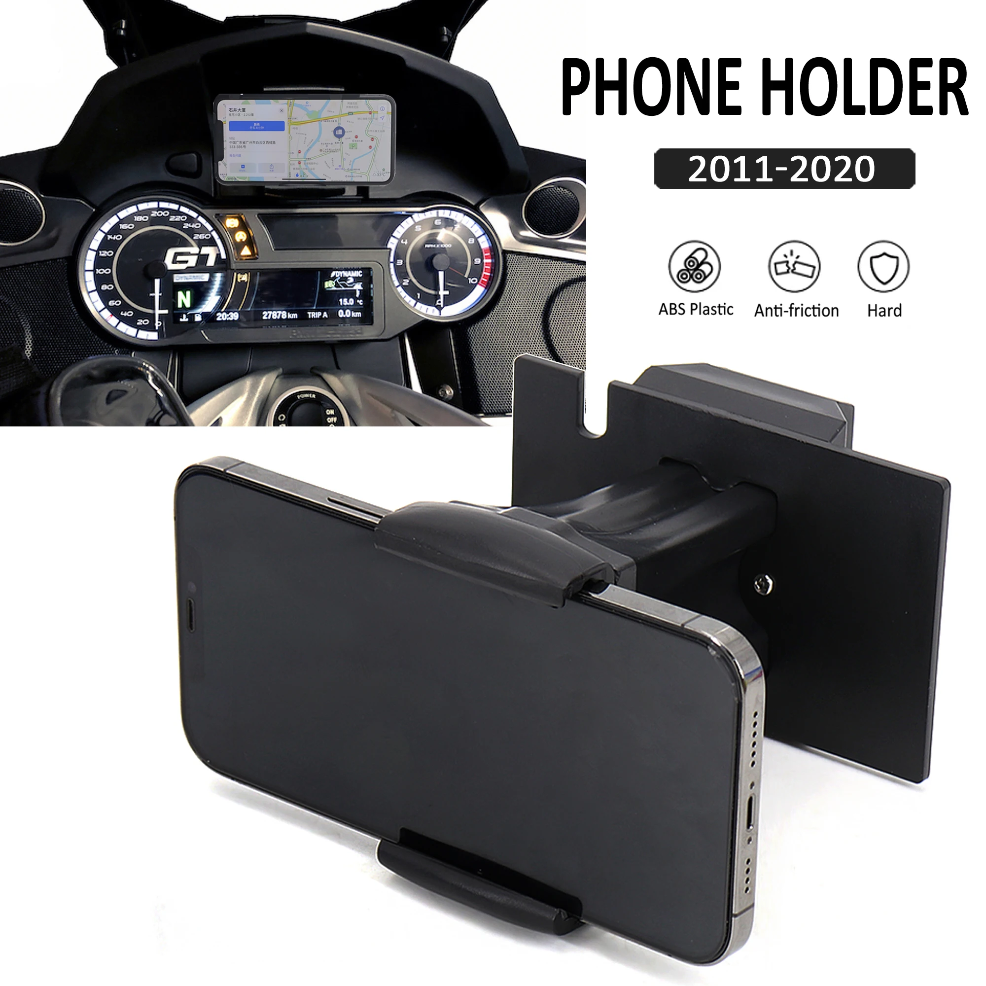 

2020-2011 K1600B NEW Motorcycle Phone Stand Holder GPS Navigaton Plate Bracket For BMW K1600GTL K1600GT 2012 2013 2014 2015 2016